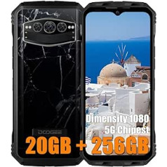 DOOGEE V30T (2023), 10800 mAh akumulators, izmērs 1080 20GB + 256GB, 5G viedtālrunis bez līguma, 108MP kamera (20MP infrasarkanais) + 16MP + 32MP, Android 12 6,58 collu NFC, bezvadu uzlāde