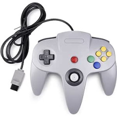 miadore Retro vadu kontrolleri N64 konsolei, Classic Controller Kursorsvira Classic 64 Console N64 spēļu sistēmai, pelēka