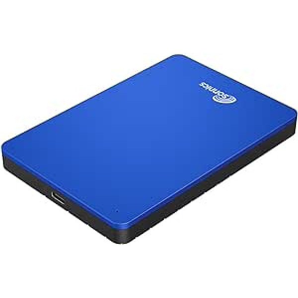 Sonnics 1TB Blue ārējais pārnēsājamais cietais disks C tipa USB 3.1 savietojams ar Windows PC, Mac, Smart TV, Xbox One/Series X un PS4/PS5