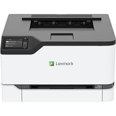 Lexmark C3426dw krāsu lāzerprinteris ar skārienekrānu, kompakts printeris birojiem, bezvadu, mobilajām ierīcēm draudzīgs, mākoņa savienojums un automātiska divpusēja drukāšana (4 sērijas)