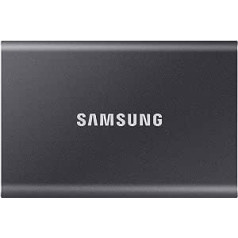 Samsung T7 Portable SSD - 1 TB - USB 3.2 Gen.2 External SSD Titanium Grey (MU-PC1T0T/WW)