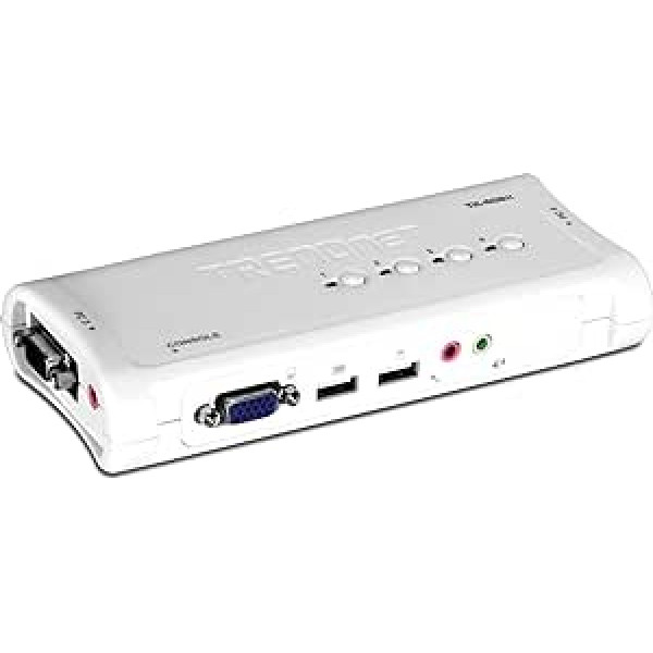 trendnet International TK-409K KVM slēdžu komplekts 4 USB porti ar audio + 4 KVM kabeļi