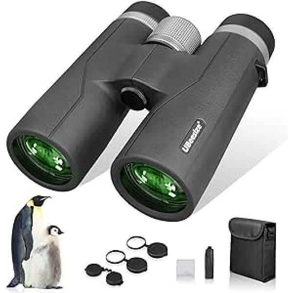 UBeesize Binoculars 10 x 42 HD Compact Binoculars Waterproof for Bird Watching, Hiking, Hunting, Sightseeing, Black