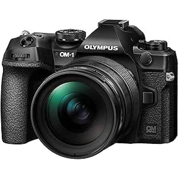 OM SISTĒMA OM-1 mikro četru trešdaļu sistēmas kamera ar M.Zuiko Digital ED 12-40 mm f2.8 PRO II, 20 MP BSI stacked Live MOS sensoru, 1053 Cross-Point AF un 5-ass stabilizāciju