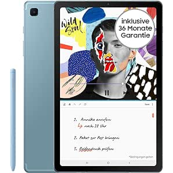 Samsung Galaxy Tab S6 Lite (2022. gada izdevums), 10,4 collu TFT displejs, 64 GB atmiņa, LTE, Android planšetdators, tostarp S Pen, Angora Blue, 36 mēnešu garantija [ekskluzīvi Amazon]