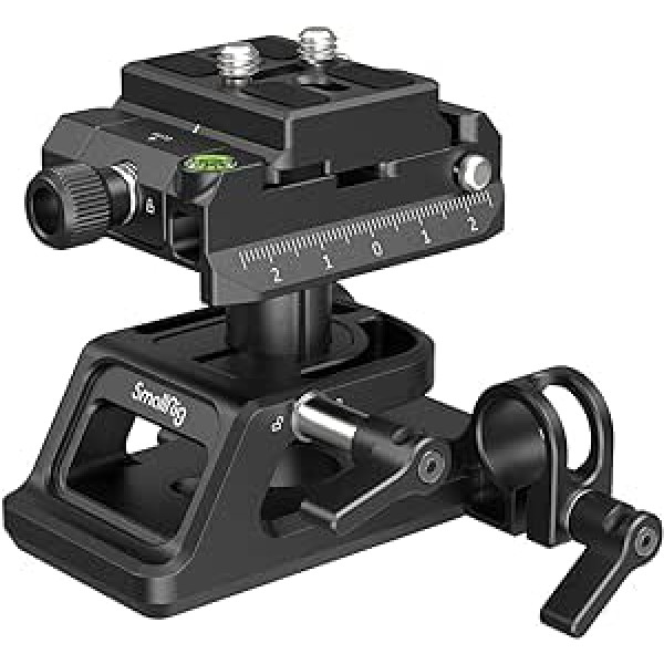 SMALLRIG universāla regulējama augstuma montāžas plākšņu komplekts Arca-Swiss pamatplāksnei ar 15 mm stieņa skavas atbalstu vertikālai un horizontālai filmēšanai, saderīga ar DJI RS sēriju - 4233