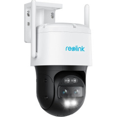 Reolink 4K 8MP PTZ āra novērošanas kamera ar diviem objektīviem, 2,4/5 GHz WiFi, automašīnas izsekošana, viedā cilvēka/transportlīdzekļa/mājdzīvnieka noteikšana, 6X hibrīda tālummaiņa, krāsu nakts redzamība, divvirzienu audio, trackmix 