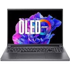 Acer Swift X (SFX16-61G-R73A) īpaši plāns/klēpjdators | 16 collu 3,2K OLED 120Hz displejs | AMD Ryzen 7 7840HS | 16 GB RAM | 512 GB SSD | NVIDIA GeForce RTX 4050 | Windows 11 | QWERTZ tastatūra | Pelēks