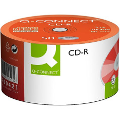 Q Connect CD-r diski, 700 MB/80 minūšu vārpstas komplekts pa 50