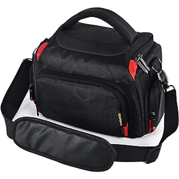 FOSOTO Triecienizturīgs DSLR Camera Case, melns, plecu soma