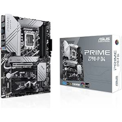 ASUS Prime Z790-P D4 spēļu mātesplates ligzda Intel LGA1700 (ATX, PCIe 5.0, DDR4 atmiņa, 3x M.2, HDMI, DisplayPort, Aura Sync)