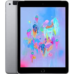 Apple iPad 9.7 (6. Gen) 128 GB Wi-Fi + mobilais — Space Grau — Entriegelte (Generalüberholt)