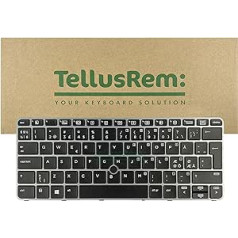 TellusRem Replacement Scandinavian Keyboard - Nordic Backlight for HP 820 G3, 820 G4, 725 G3, 725 G4