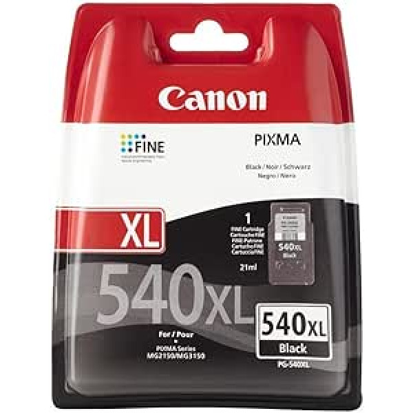 Canon PG-540 XL printera tinte melnā krāsā - augsta diapazona - 21 ml PIXMA tintes printera oriģinālam