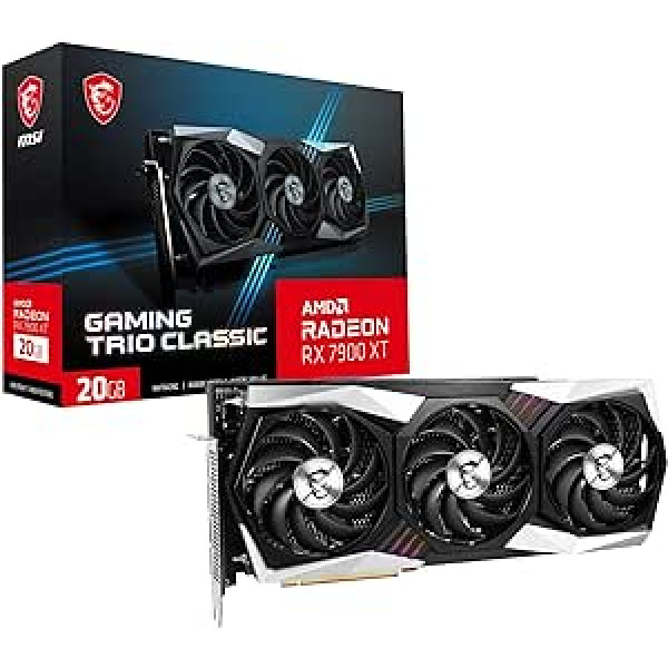 MSI Gaming Radeon RX 7900 XT Gaming Trio Classic 20G 320-Bit HDMI/DP Torx Fan 4 AMD RDNA 3 Graphics Card (RX 7900 XT Gaming Trio Classic 20G)