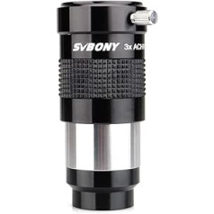 Svbony SV136 Barlow Lens 3X, 1.25 Inch Achromatic Barlow FMC Metal Telescope Accessories for Planetary Observation Photography