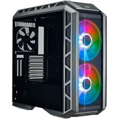 Cooler Master MasterCase H500P Mesh ARGB — PC-Gehäuse ar 200 mm īstermiņa optimālo Luftstrom, abnehmbare Seitenteile, geeignet für Wasserkühlung