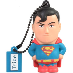 Tribe DC Original Warner Bros. Pendrive Figure 16 GB USB 2.0 Flash Drive with Key Holder Keyring - Superman