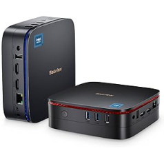 Blackview Mini PC Windows 11 Pro, MP60 dators ar 16 GB DDR4 RAM 512 GB M.2 SSD, Intel 11th Gen N5095 galddators, spēļu dators 4K HD Dual HDMI, Gigabit Ethernet, melns