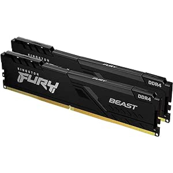 Kingston FURY Beast 64GB (2x32GB) 3200MHz DDR4 CL16 galddatora atmiņas komplekts ar 2 KF432C16BBK2/64