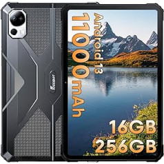 FOSSiBOT DT1 āra planšetdators Android 13, 10,4 collu FHD+, 16 GB RAM + 256 GB ROM (TF 1 TB) Robusts planšetdators, 11 000 mAh akumulators, 48 MP + 16 MP kamera, IP68 ūdensnecaurlaidīgs planšetdators, dubultā SIM karte/4Gce/4G IDGG