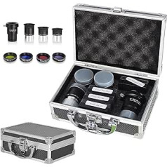 Celticbird Astronomical Telescope Accessory Kit - With 3 Plossl Eyepieces, 4 Filter Set, One 2 x Barlow Lens (S8-1)