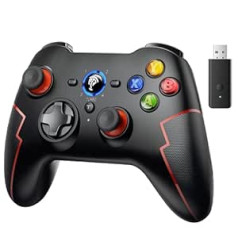 EasySMX Wireless PC Controller Game Controller PC bezvadu Bluetooth spēļu pults ar Hall Trigger & Dual Vibration & Turbo funkciju, Savietojams ar PC/PS3/Switch/Android TV/TV Box/Mobile.