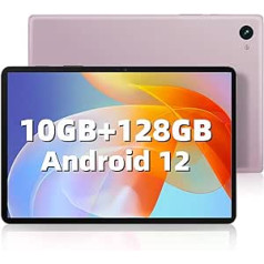 Planšetdators 10 collu Android 12, planšetdators 10 GB RAM + 128 GB/TF 1 TB ROM, 5G/2,4 G dubultais WiFi, funkcionāls AI, astoņkodolu 2,0 GHz, dubultkamera 8+5 MP FHD/IPS, planšetdators ar akumulatoru 6850 mAh, Netflix YouTube