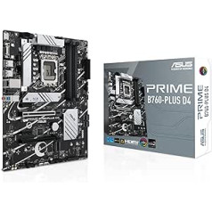 ASUS Prime B760-PLUS D4 Gaming Motherboard Socket Intel LGA 1700 (Intel B760, ATX, DDR4 Memory, PCIe 5.0, 3x PCIe 4.0 M.2, Thunderbolt 4, Aura Sync)