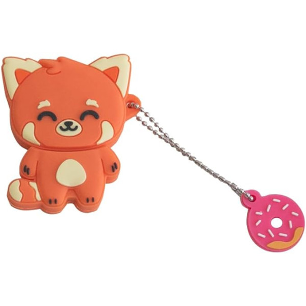 Mr Wonderful Wondee Funny USB zibatmiņas disks ar 32 GB atmiņu, Red Panda dizains — oficiālas Mr. Wonderful dāvanas sievietēm, vīriešiem, zēniem un meitenēm