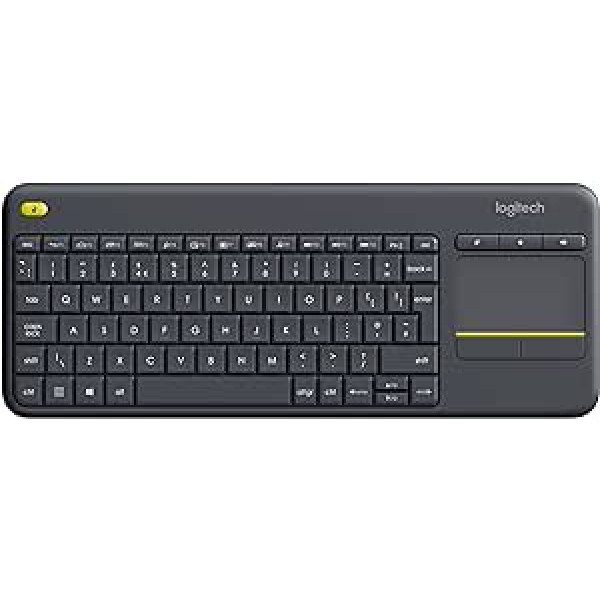 Logitech Wireless Touch K400 Plus Keyboard (QWERTY, English UK) Black