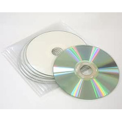 10 x Ritek Professional White Inkjet CD-R Discs with 52 Write Speed in Dragon Trading Plastic Flap Sleeves