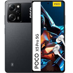 Xiaomi Poco X5 Pro 5G Smartphone + Headphones, 8 + 256 GB Mobile Phone without Contract, 6.67 Inch 120 Hz FHD + AMOLED DotDisplay, 108 MP Main Camera, 5000 mAh, 67 W Turbo Charge, Black