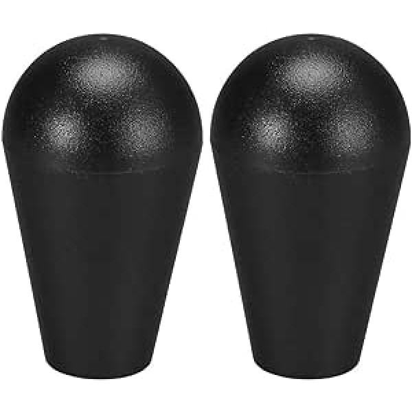 piegādes karte Elipses ovāls Kursorsviras galviņa Rocker Ball Top Rokturis American Type Arcade Game DIY Detaļu nomaiņa Melns 2gab