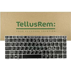 TellusRem Replacement Scandinavian Keyboard - Nordic Backlight for HP 9470M