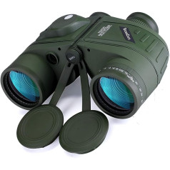 10 x 50 Marine Binoculars with Night Vision Rangefinder and Compass for Water Sports Enthusiasts and Hobby Sailors, Includes Standby Bag, Dust Caps and Carry Strap