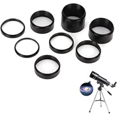 8pcs/set 3/5/7/10/12/15/20/30mm astronomical extension tube kit, telescopic adapter ring, lens extension tubes to extend the length of the main mirror of the astronomical telescope