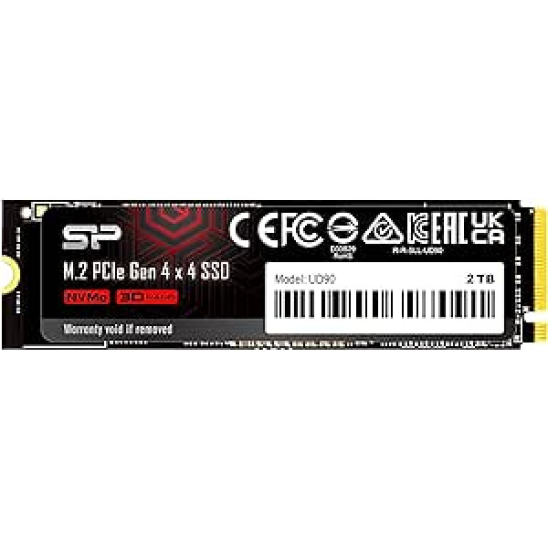 Silicon Power 2TB UD90 NVMe 4.0 Gen4 PCIe M.2 SSD R/W līdz 5000/4800 MB/s (SP02KGBP44UD9005)