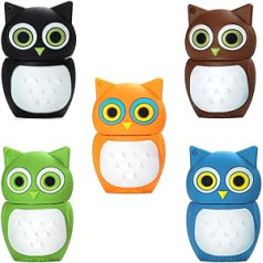 USB Flash Drive 16GB Pack of 5 BorlterClamp Memory Stick Cute Owl Pattern Gift for Students Kids