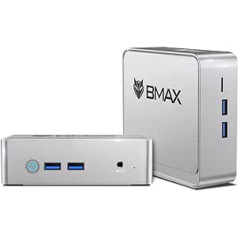 BMAX Mini PC Windows 11 Pro B3 8GB DDR4 256GB Jasper Lake N5095 (līdz 2,9 GHz) M.2 SSD Mini Galddators Dual Screen Display HDMI 2.0×2/WiFi 5/Gigabit Ethernet