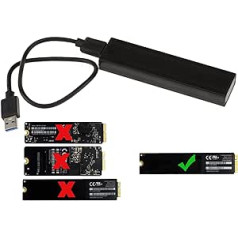 KALEA INFORMATIQUE ārējais korpuss ir savietojams ar SSD Mac Air 2012 uz USB 3 (USB 3.0 SuperSpeed) — Mac SSD 8+18 kontaktiem (A1466 A1465 MD223 MD224 MD231 MD232)