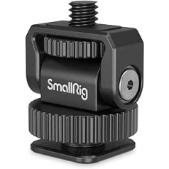 SMALLRIG 1/4 collas mini lodgalvas aukstās kurpes stiprinājuma adapteris ar aukstās kurpes adapteri kamerai, būrim, foto gaismai un mikrofonam — 3577