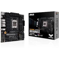 ASUS TUF Gaming B650M-E AMD mATX Motherboard 8+2 DrMOS DDR5, PCIe 5.0, 2 M.2 Slots, Ethernet Realtek 2.5 GB, 2 DisplayPort, HDMI, USB Type-C, Bi-Directional AI Noise Reduction and Aura Sync