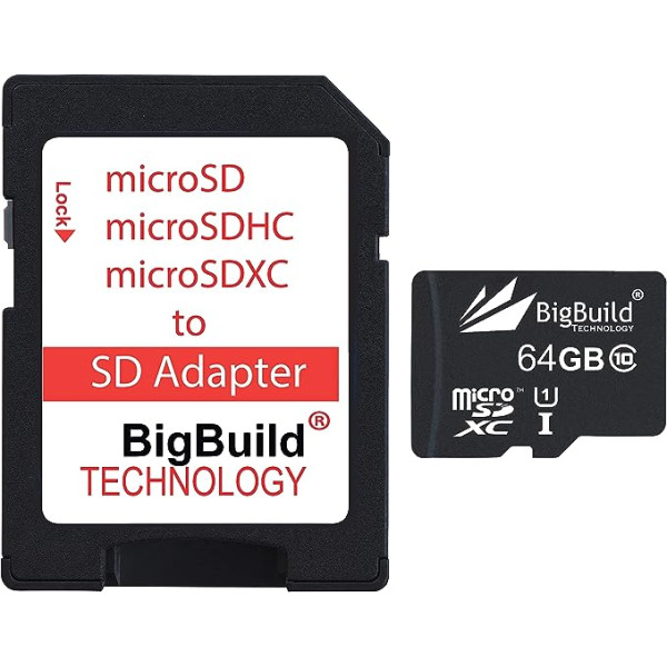 eMemoryCards 64GB Ultra Fast 80MB/s microSDXC Memory Card Compatible with Victure AC600, AC700, AC800, AC900 Action Camera