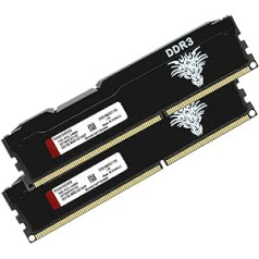 DDR3 16GB Kit (8GBx2) Desktop RAM 1866MHz PC3-14900 UDIMM Non-ECC Unbuffered 1.5V 2Rx8 Dual Rank 240-Pin CL13 PC Computer Memory Upgrade Module Memory Kit (Black)