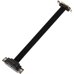 GINTOOYUN PCIE 1 x pagarinātāja kabelis 90 grādu PCI Express 3.0 1 x vīrišķais–sieviešu augšējais bezvadu tīkla kartes skaņas kartes savienojuma kabelis (20 cm, slots 90 ° uz augšu) (20 cm)