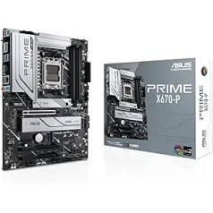 ASUS Prime X670-P spēļu mātesplates ligzda AMD AM5 (Ryzen 7000, ATX, PCIe 5.0, 3x M.2, DDR5 atmiņa, USB 3.2 Gen 2x2 Type-C, Aura Sync RGB apgaismojums)