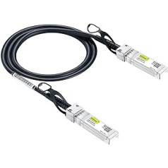 10Gtek # 1.25G SFP DAC Twinax kabelis 2,5 m (8,2 pēdas), pasīvs, saderīgs ar Cisco SFP-1GBASE-CU2.5M, Ubiquiti UniFi, Netgear, TP-LINK, D-LINK, atvērts slēdzis