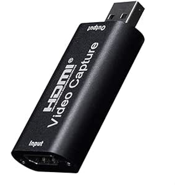 Video ierakstīšanas karte HDMI video tveršanas karte 1080P 30 kadri/s HD video tveršanas karte uz USB 2.0 Ierakstīšana, izmantojot DSLR, videokameru, darbības kameru, atbalsta tiešraides straumēšanu