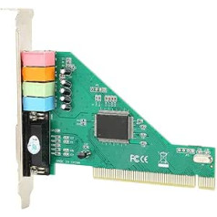 Classic PCI Surround Sound Card, Channel 4.1 Desktop Computer Integrated Independent Sound Card with Optical Disc, Digital Stereo Sound Card for Win 98/Win 2000/XP/NT Signal Voltage